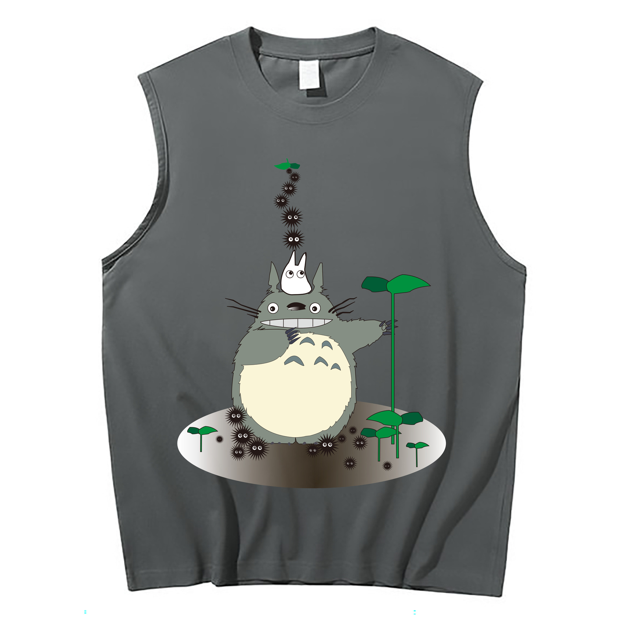（画像用） となりのトトロ 草壁メイ 草壁サツキ My Neighbor Totoro Satsuki Kusakabe Mei Kusakabe コットン100％タンクトップ（フロントプリント）